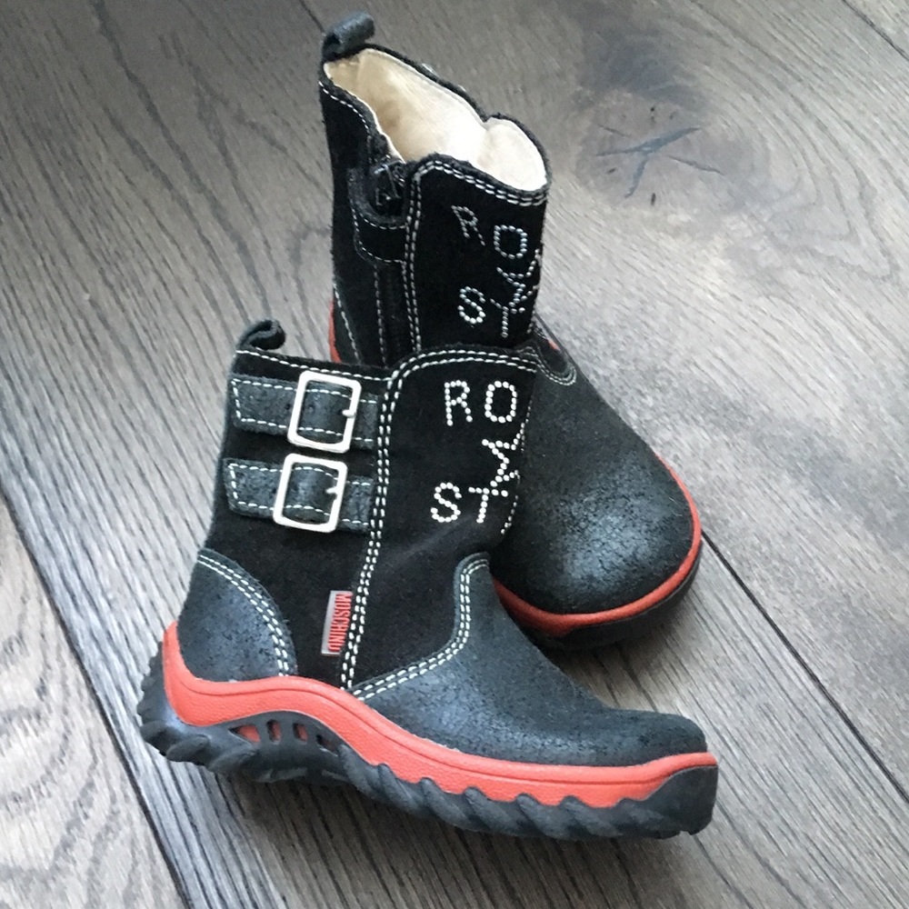Like new Moschino kids leather boots